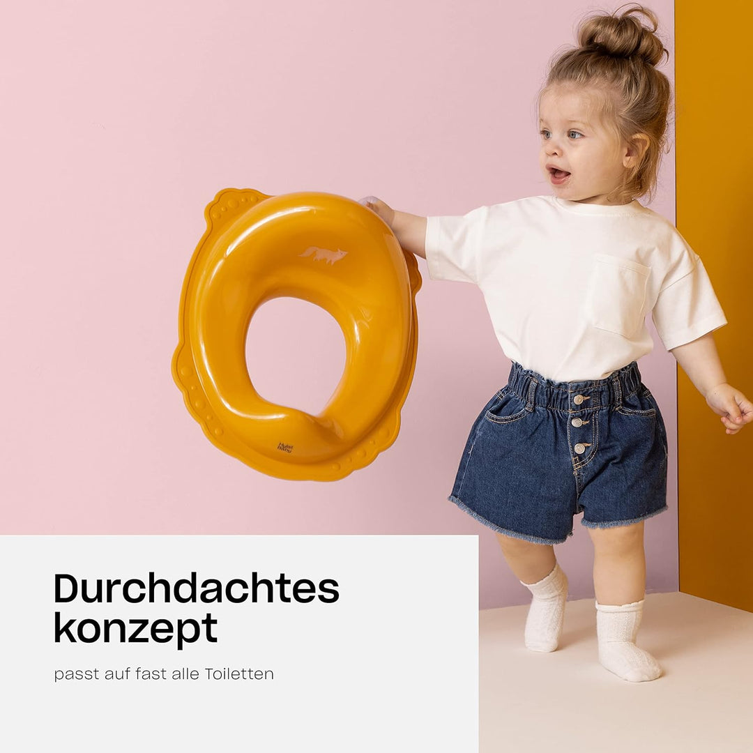 Hylat Baby Kinderhocker & Kindertoilettensitz Set - Rutschfester Tritthocker + Toilettenaufsatz für
