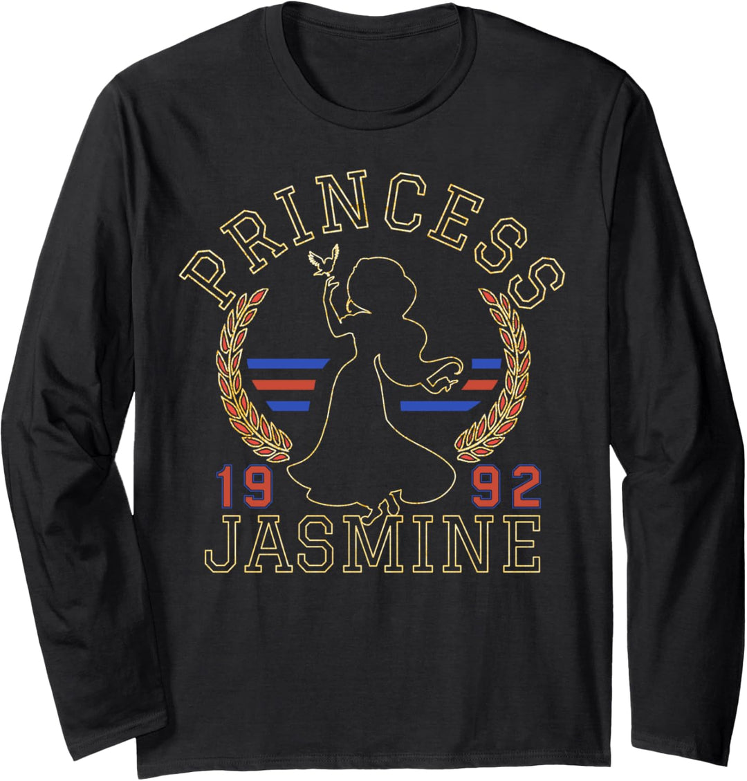 Disney Princess Jasmine 1992 Crest Outline Langarmshirt