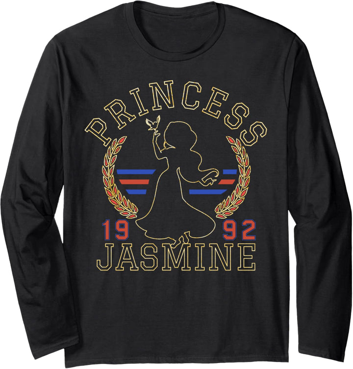 Disney Princess Jasmine 1992 Crest Outline Langarmshirt