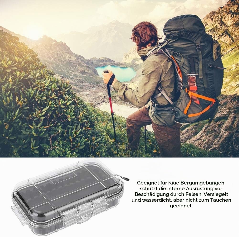 Alomejor Aufbewahrungskoffer Wasserdicht Stossfester luftdichter Carry Box Container für Outdoor Spo