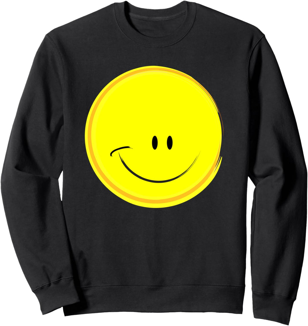 Gelbes lächelndes Gesicht Shirt für Kinder & Erwachsene Sommer Sunny Day Sweatshirt