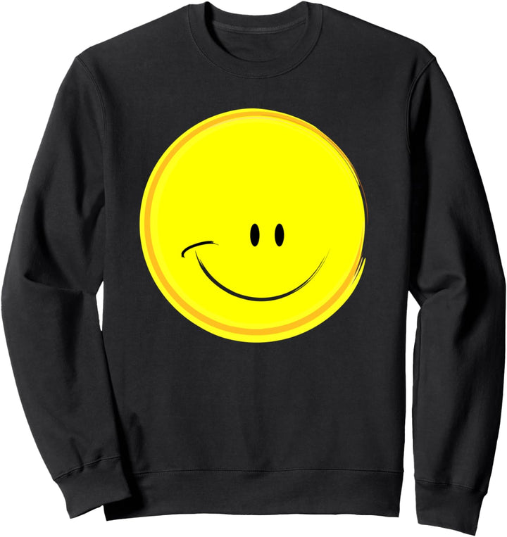 Gelbes lächelndes Gesicht Shirt für Kinder & Erwachsene Sommer Sunny Day Sweatshirt
