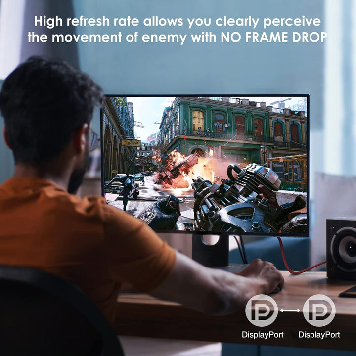 Dbilida 16K DisplayPort Kabel 2.1/2.0 3M, DP Kabel 2.1 16K@60Hz, 8K@120Hz, 4K@240Hz/165Hz/144Hz, 2K@