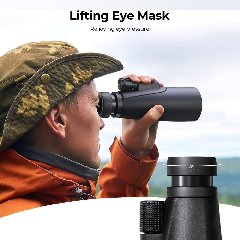 Monokular Teleskop, 12x50 Monoculars,mit BAK4-Prisma und FMC-objektiv, mit Smartphone Halterung stat