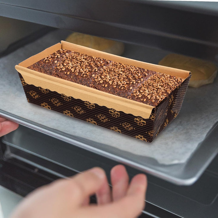 25 Stück Papier-kastenformen zum Backen von Mini-kastenformen, Ölbeständige Papier-kuchenhalter, Sta