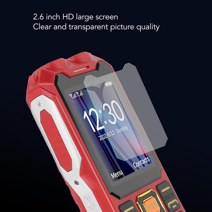 Cuifati Robustes Senioren-Handy, 4G-Dual-SIM-Handy mit Grossen Tasten für ältere Menschen mit 2,6-Zo