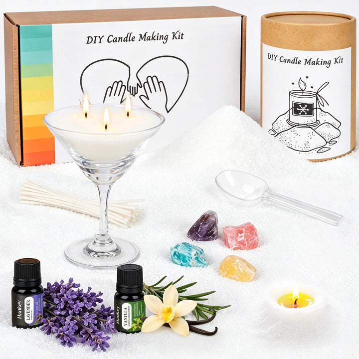 Kerzen Selber Machen Set, Kerzensand mit Docht, DIY Kerzenherstellung Kit | 450g Kerzenwachs mit 30