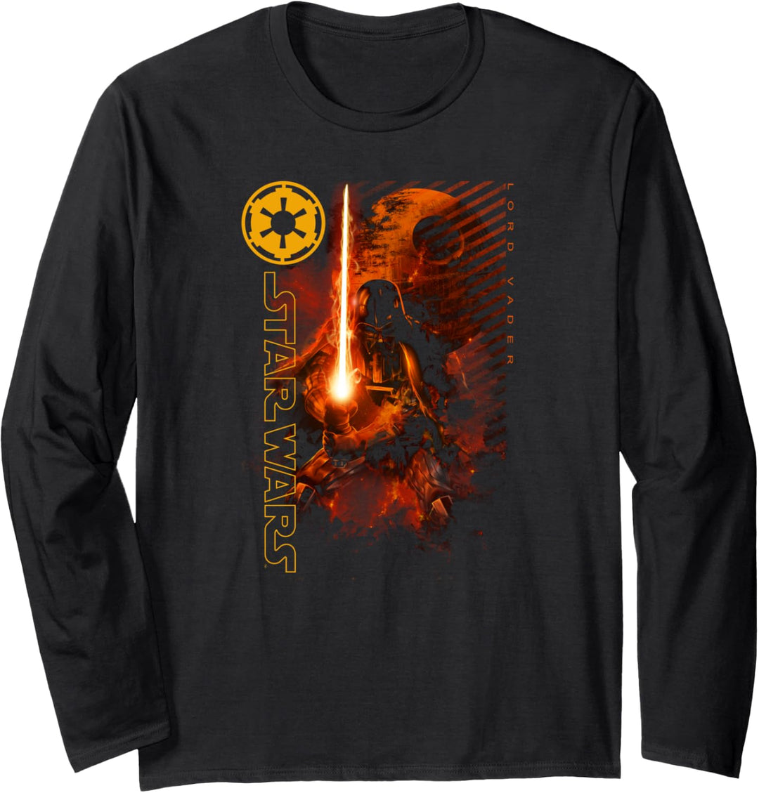 Star Wars Darth Vader Lightsaber Evil Glare Poster Langarmshirt