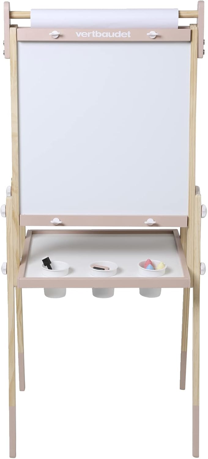 VERTBAUDET 3-in-1 Tafel mit Mal-Zubehör FSC® rosa ONE SIZE