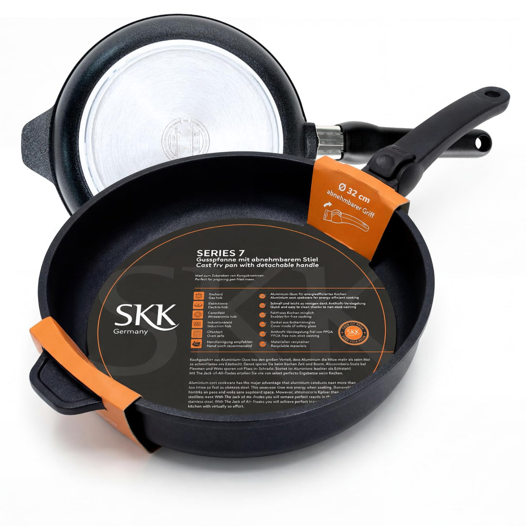 SKK 53214 Titan Induction, Guss-Bratpfanne ø 32cm, antihaft-beschichtete Pfanne, induktionsgeeignet,
