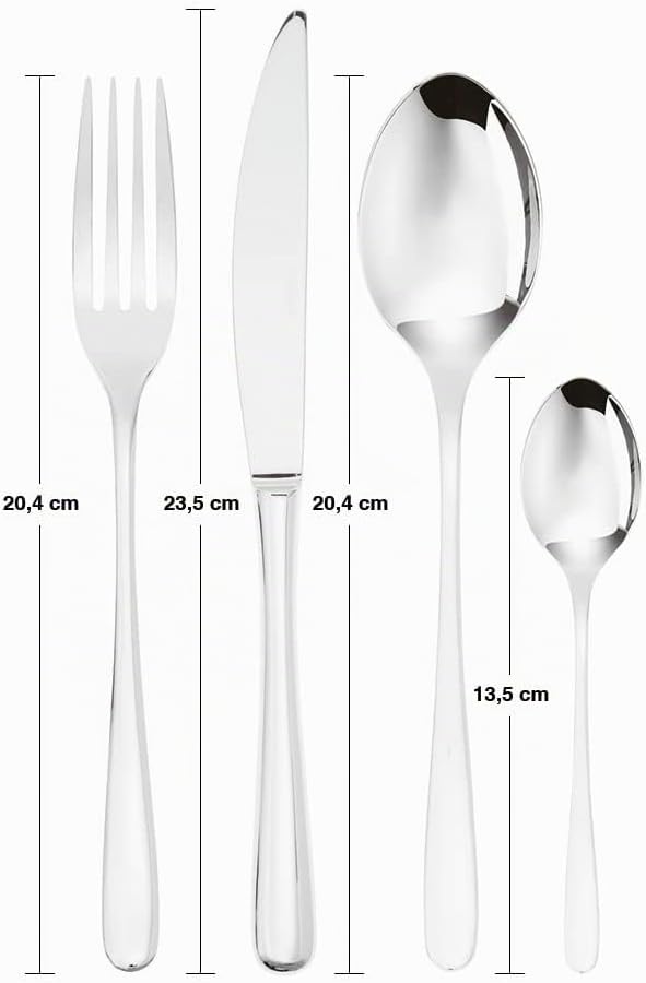Sambonet 52553-81 Taste - Monoblock-Edelstahlgeschirrset 18/10, für 6 Personen, 24-teilig: 6 Gabeln,