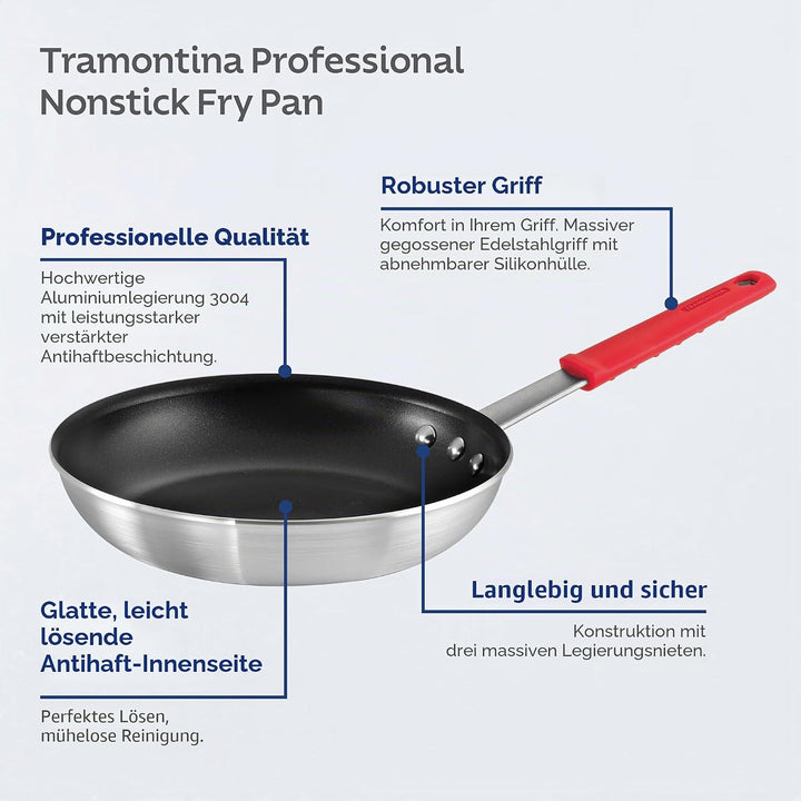Tramontina 80114/535DS Professionelle Aluminium-Bratpfanne, antihaftbeschichtet, 25,4 cm, NSF-zertif