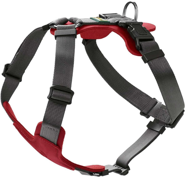 HUNTER AALBORG MIXED Hundegeschirr, S, rot/grau, 46 - 67 cm rot/grau 46 - 67 cm, rot/grau 46 - 67 cm