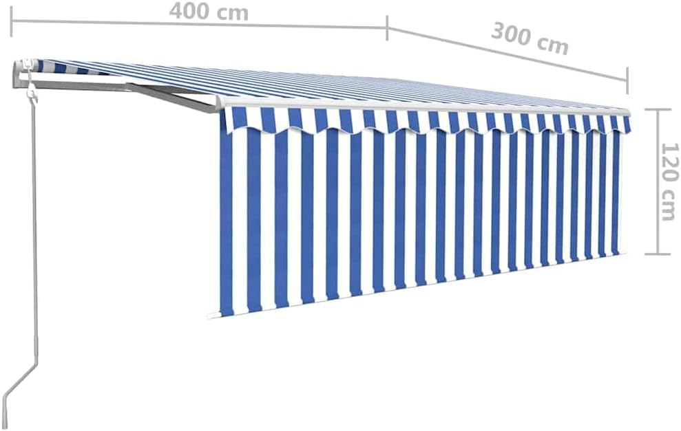 vidaXL Gelenkarmmarkise Automatisch mit Jalousie Markise Sonnenmarkise Balkonmarkise Sonnenschutz Si