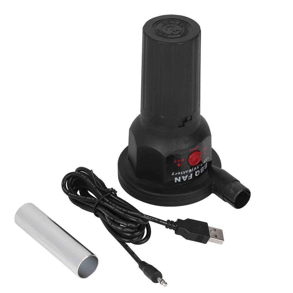 Haofy Grillluftgebläse Tragbares Grillgebläse mit USB-Kabel, Handgrill-Ventilator Grillstrom-Luftgeb