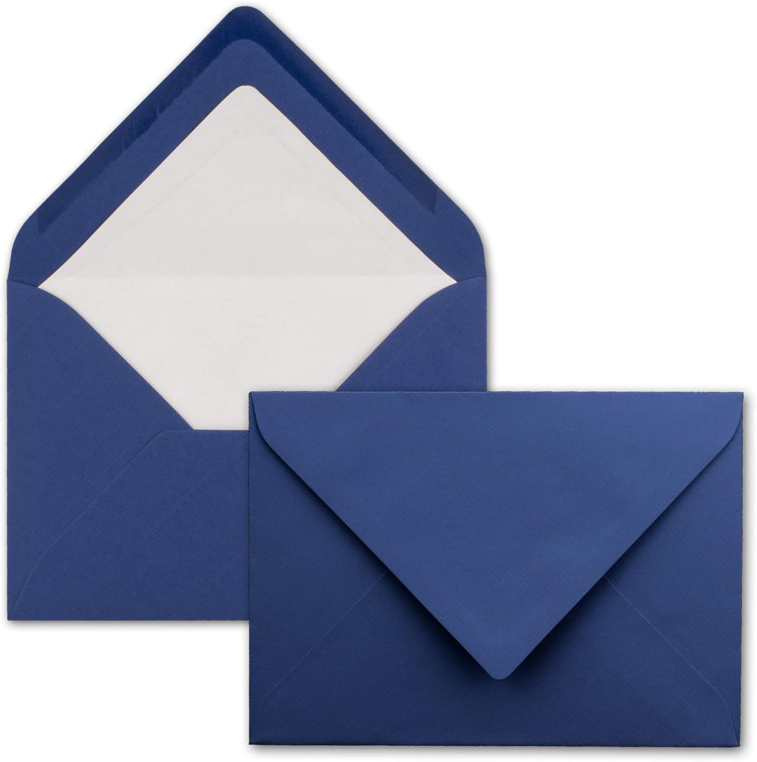 75x Karten-Set DIN B6-12 x 17 cm - 120 x 170 mm - Falt-Karten mit Brief-Umschlägen &amp; Einlege-Blätter