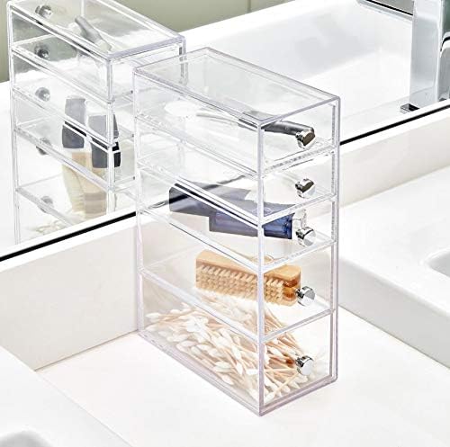 iDesign 39560EU Clarity Schubladenturm 5, durchsichtig 5 Schubladen, 5 Schubladen