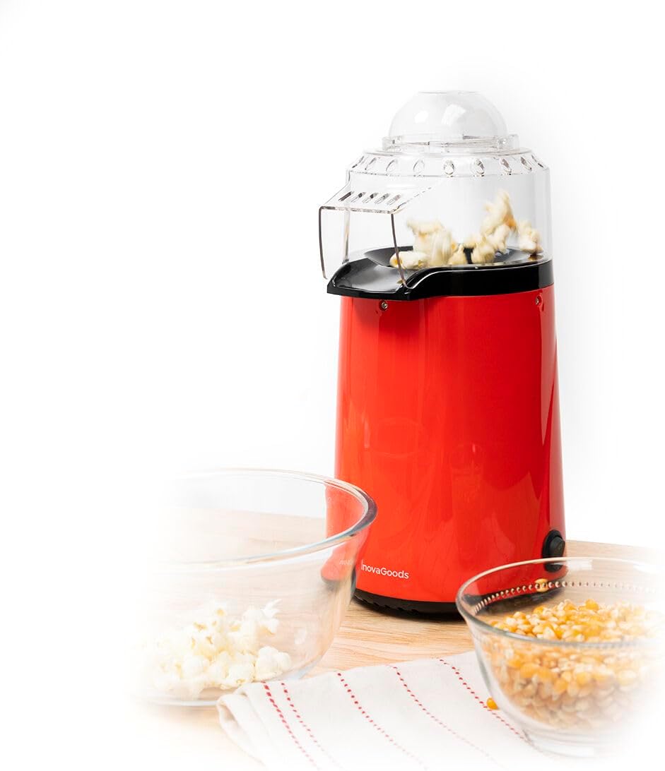 InnovaGoods® Popcornmaschine mit Luft, schnelles Kochen ohne Fett (2-3 min), Temperatur ca. 200 °C +