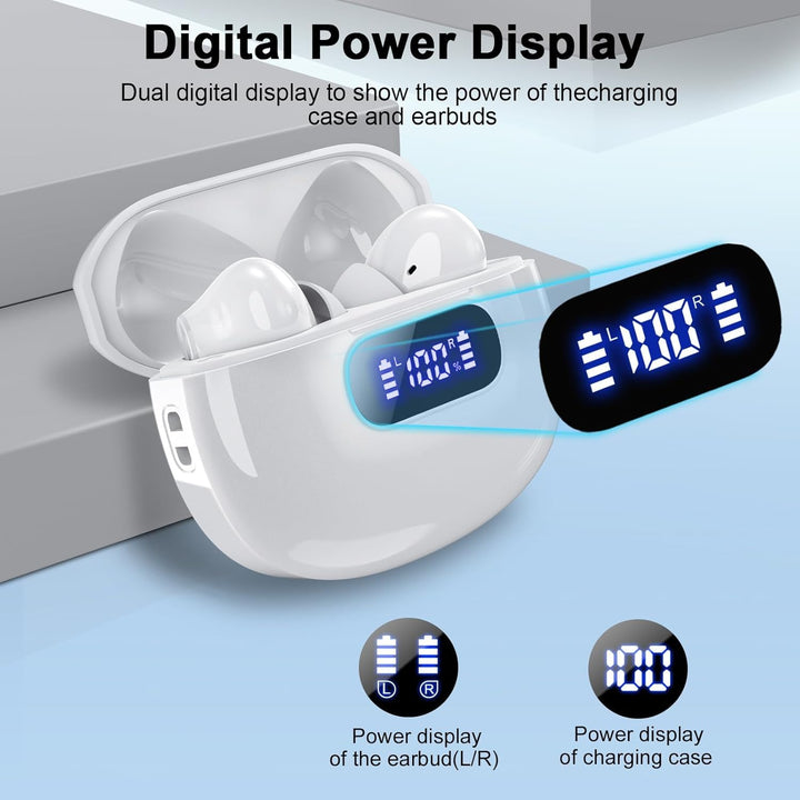 Kopfhörer Kabellos Bluetooth, In Ear Kopfhörer Bluetooth 5.3 mit 4 ENC Noise Cancelling Mic, 2026 Ne