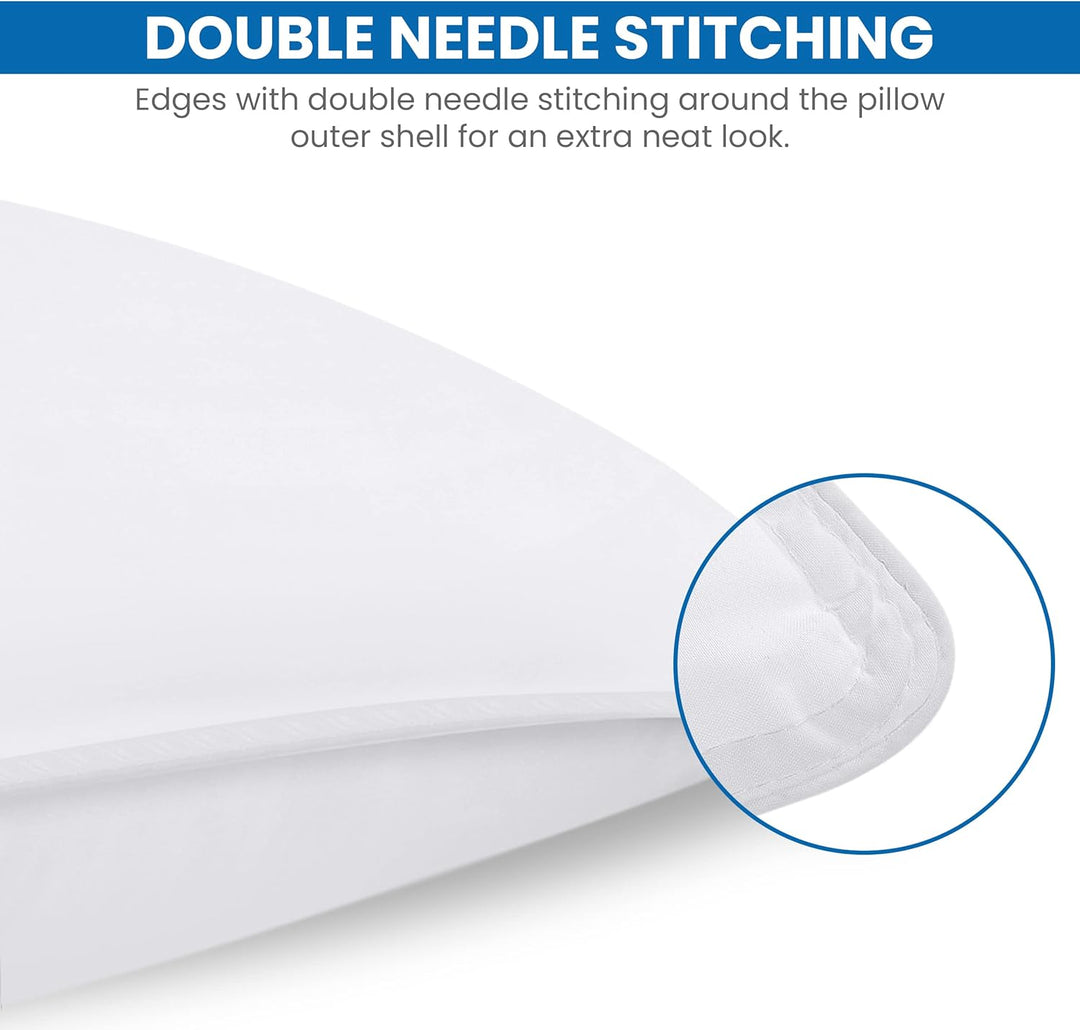 Utopia Bedding KopfKissen (2er Set), 65 x 65 cm Schlafkissen, Atmungsaktiv et Weich Kissen (Weiss) 6