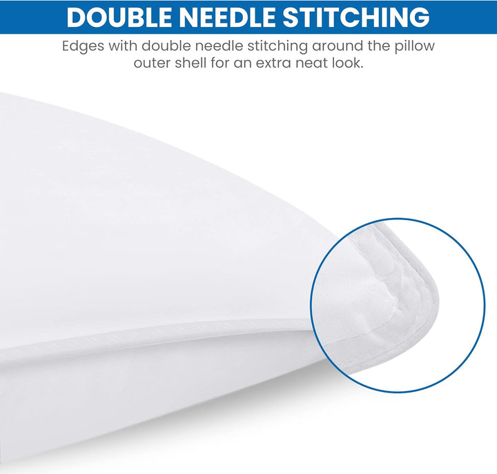 Utopia Bedding KopfKissen (2er Set), 65 x 65 cm Schlafkissen, Atmungsaktiv et Weich Kissen (Weiss) 6