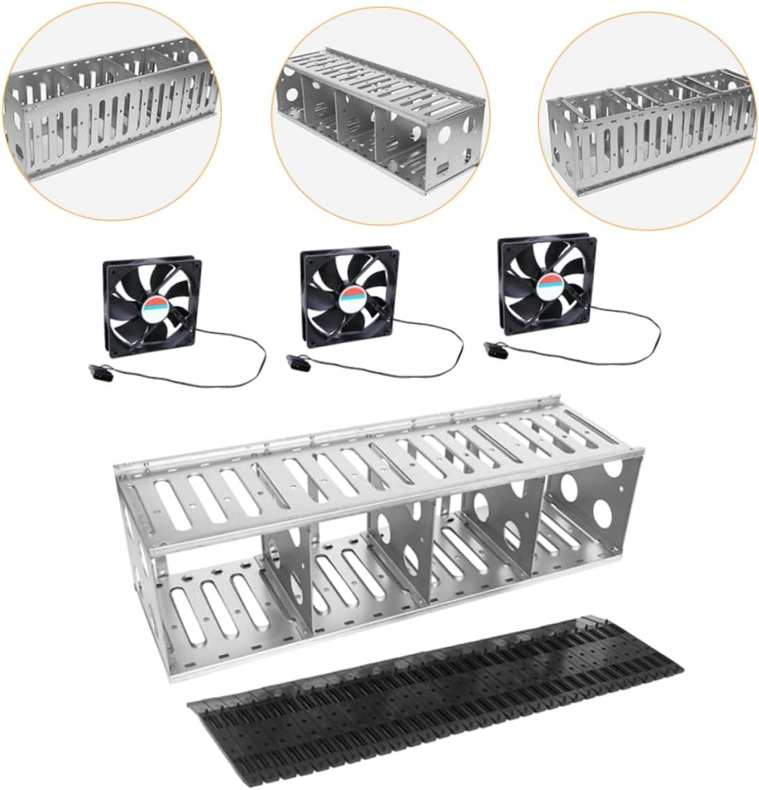jojofuny Festplattenmontagesatz 3 5-zoll-halterung 3 12-cm-lüfter Einfache Installation Robustes Pra