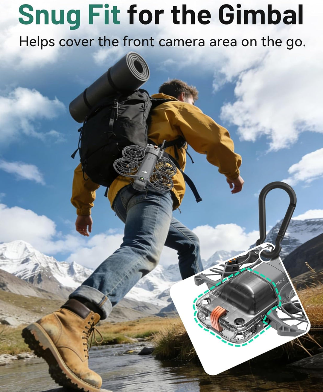 Gimbalschutz für DJI Neo 2 Drohne, Gimbalabdeckung für DJI Neo 2 Zubehör, kompakt leicht tragbar für