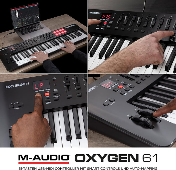 M-Audio Oxygen 61 V – 61-Tasten USB MIDI Keyboard Controller mit Beat Pads, Smart Chord & Scale Modi