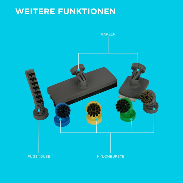 Black+Decker Zubehör-Set (für Steam Mop FSMH1621/Steambuster FSS1600 7-tlg, Fugen-;Drahtbürste/Fenst