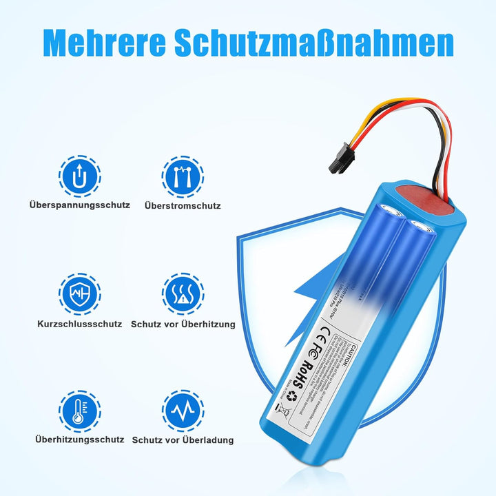 KUNLUN 14,4V 6700mah Ersatzakku für Dreame L10s Ultra D10/D10 Plus/D10s/L10/ L10s/Z10 Pro, für Dream