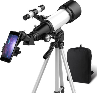 OYS Teleskop, Teleskop für Erwachsene und Kinder,70 mm Blende 400 mm Refraktor-Teleskop für Astronom