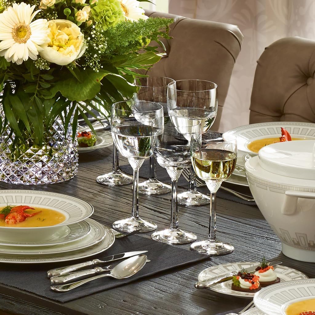 Villeroy und Boch Octavie Weissweinglas, edles Kristallglas mit opulenten Dekorelementen für exklusi