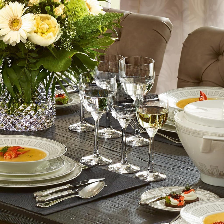 Villeroy und Boch Octavie Weissweinglas, edles Kristallglas mit opulenten Dekorelementen für exklusi