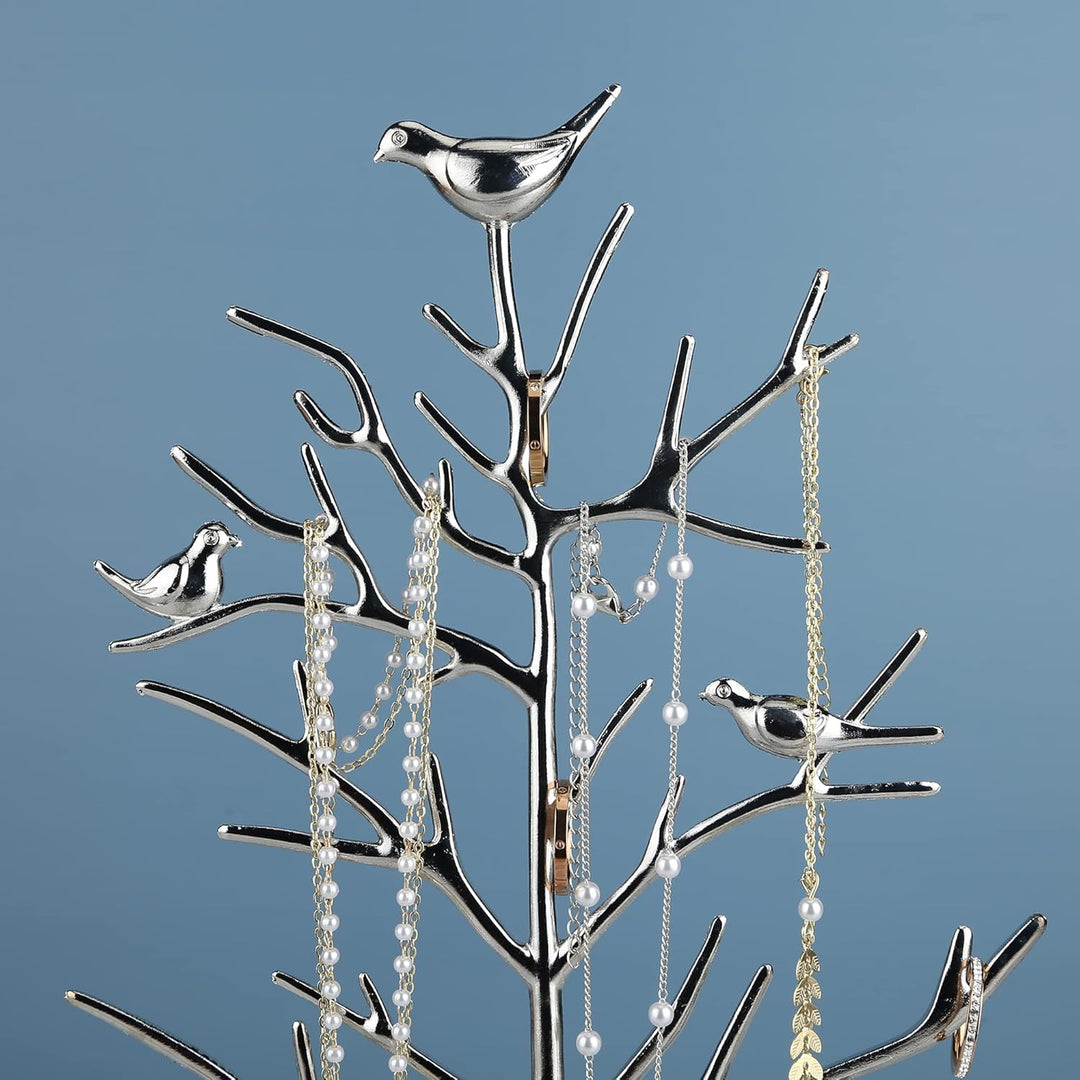 MORE&amp;LESS Zweig Schmuckständer mit Metalltablett Farbe Luxus Baum Turm hängende Aufbewahrungsstücke