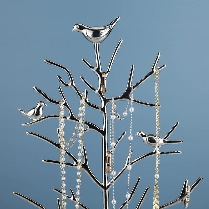MORE&amp;LESS Zweig Schmuckständer mit Metalltablett Farbe Luxus Baum Turm hängende Aufbewahrungsstücke