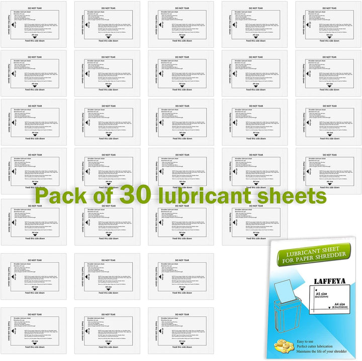 Schleif- und Schmiermittelblätter für Aktenvernichter, 30 Stück, 30 pack