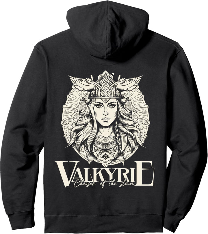 Wikinger Walküre Nordisch Nordische Mythologie Krieger Schild Jungfrau Pullover Hoodie