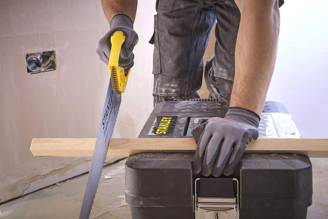 Stanley Mobile Montagebox (60,3 x 37,5 x 43 cm, Volumen 53l, geräumiges Hauptfach für Elektrowerkzeu