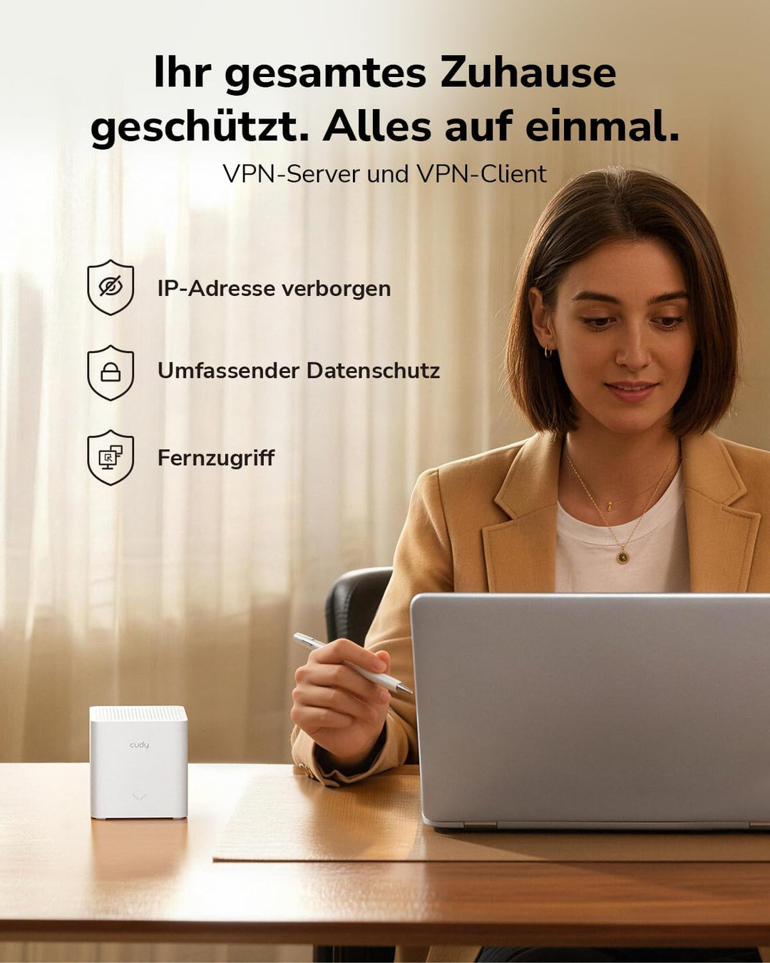 Cudy AX3000 Wi-Fi 6 Whole Home Mesh System, 860 m², M3000S, 1er-Pack