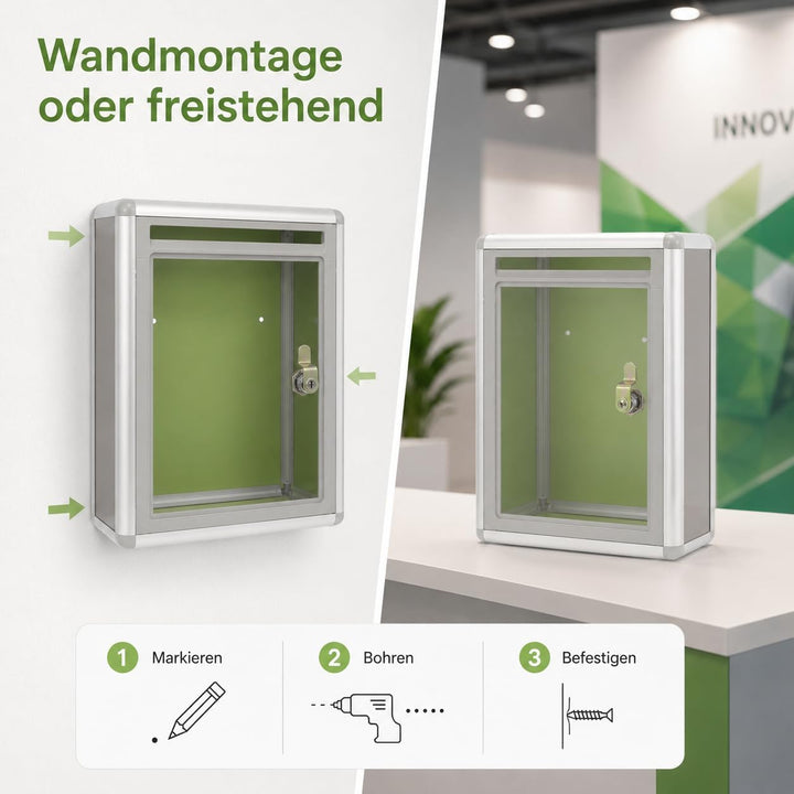 Gadpiparty Briefkasten Acryl Briefkasten Vorschlagsbox Abschliessbar Abstimmungsbox Wandbox Briefkas
