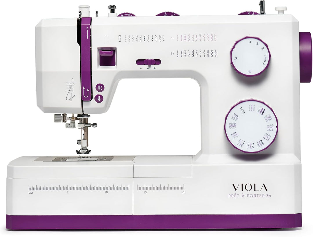 VIOLA Prêt-à-Porter Nähmaschine (Exklusive Edition) Nähmaschine mit 34 Nähprogramme, Servomotor, Näh