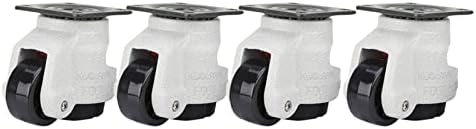 FTVOGUE Schwenkräder 4Stück 1.5"Retractable Leveling Caster Industriemaschine Schwenkrolle 330lbs Ka