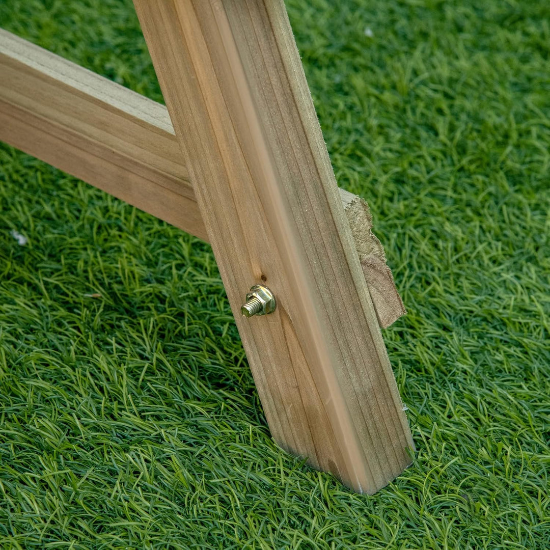 Outsunny Hochbeet Blumentreppe Holz Blumenleiter mit 3 Ablagen Pflanzentreppe Pflanzregal Pflanzenst