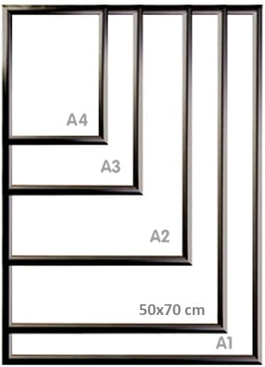 Displaysign 10 Stück Bilderrahmen A3 für Fotos, faltbar, Clipser Klickklappe aus Aluminium, Schwarz