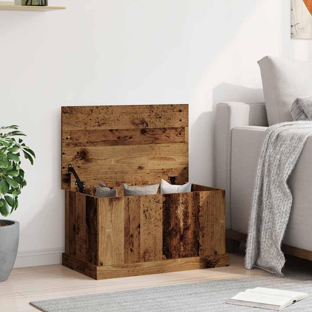 vidaXL Aufbewahrungstruhe Altholz-Optik 70x40x38 cm Holzwerkstoff, Aufbewahrungsbox, Werkzeugtruhe,