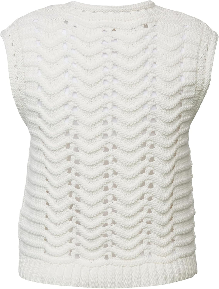ESPRIT Damen 033ee1i309 Pullover L 110/Off White, L 110/Off White