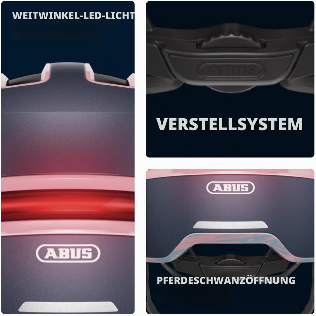 ABUS Urban Helm HUD-Y - mit magnetischem, aufladbarem LED-Rücklicht &amp; Magnetverschluss - cooler Fahr