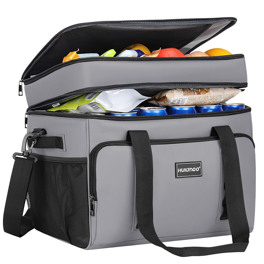 Hulongo Kühltasche Isoliert Kühltasche Wasserdicht Picknick Doppel-Thermotasche für Camping, Reisen,