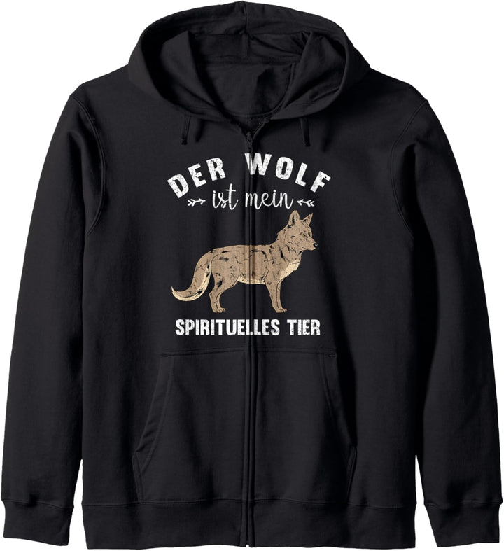 Der Wolf ist mein spirituelles Tier Raubtier Lustiges Wolf Kapuzenjacke