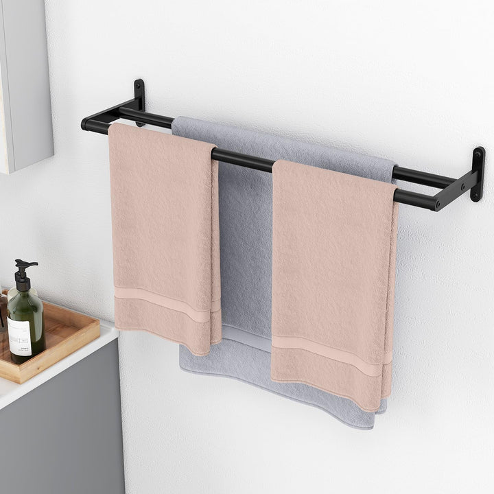 YUMORE Handtuchhalter Doppel 60CM Handtuchstange Wand Edelstahl Badetuchhalter 2 Stangen Badezimmer